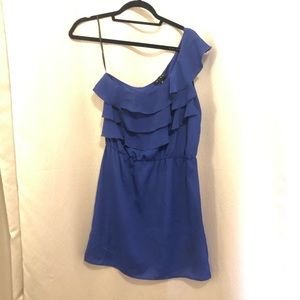 Glam Blue one-shoulder summer dress